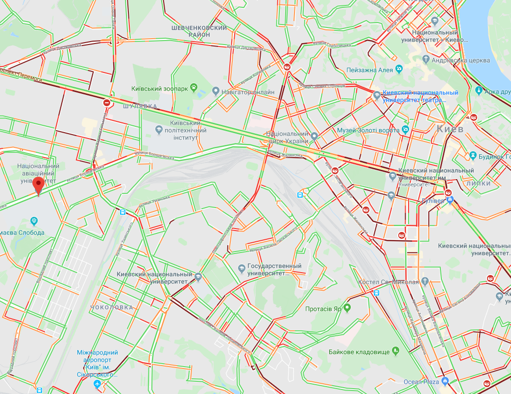 Київ скували затори: карта